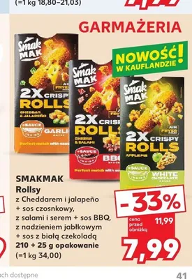 Rollsy Smakmak z salami i serem i sosem BBQ promocja w Kaufland