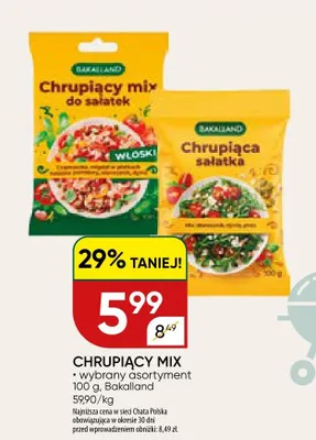 Chrupiący mix do sałatek Bakalland włoski promocja w Chata Polska