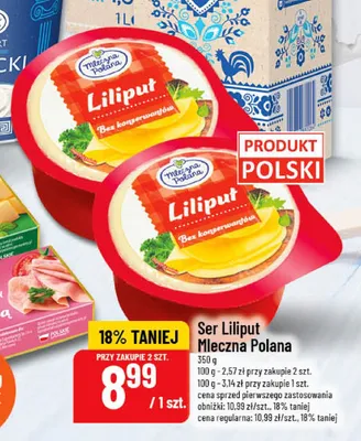Ser Liliput Mleczna Polana promocja w POLOmarket