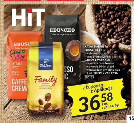 Kawa ziarnista Eduscho Espresso Classic promocja w Selgros