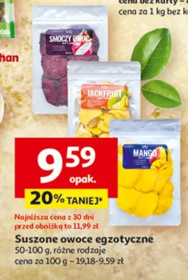 Suszone owoce egzotyczne promocja w Auchan