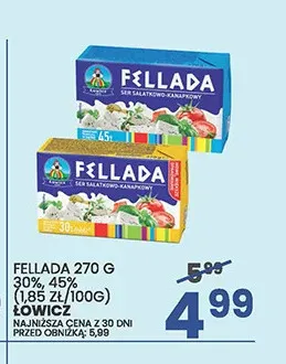 Ser sałatkowo-kanapkowy Fellada Łowicz 30% promocja w Wafelek