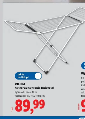Suszarka na pranie Vileda Universal promocja w Lidl