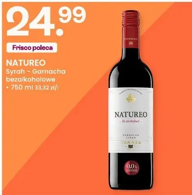 Wino bezalkoholowe Natureo Syrah Garnacha promocja w Frisco