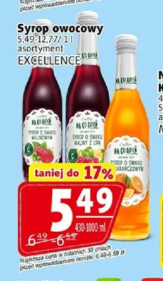 Syrop o smaku maliny z lipą Excellence promocja w Prim Market