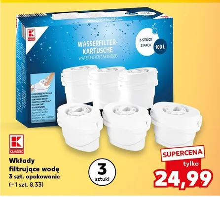 Wkłady filtrujące wodę promocja w Kaufland