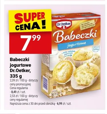 Babeczki jogurtowe Dr.Oetker promocja w Twój Market
