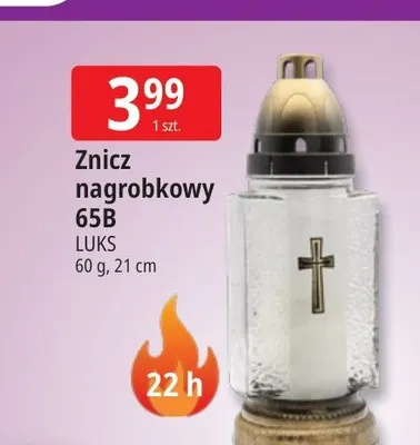 Znicz nagrobkowy 65B Luks promocja w Leclerc