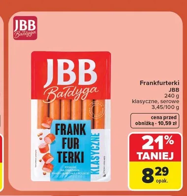 Frankfurterki klasyczne JBB Bałdyga promocja w Carrefour