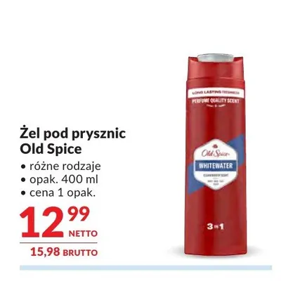 Żel pod prysznic Old Spice Whitewater promocja w Makro