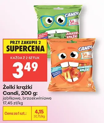 Żelki krążki Candi promocja w Biedronka