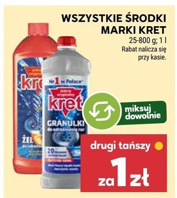 Środki marki Kret promocja w Stokrotka