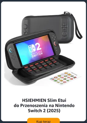 Etui do przenoszenia HSIEHMIEN Slim na Nintendo Switch 2 (2025) promocja w Amazon