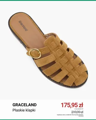 Płaskie klapki Graceland promocja w Deichmann
