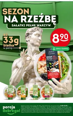 Sałatka w stylu greckim z kurczakiem i pesto Dobra Karma promocja w Żabka