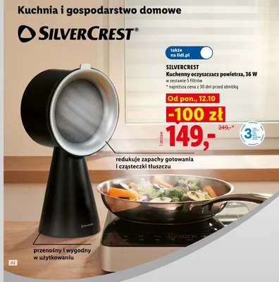 Kuchenny oczyszczacz powietrza Silvercrest 36W promocja w Lidl