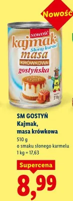 Kajmak, masa krówkowa o smaku słonego karmelu promocja w Lidl