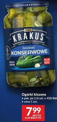 Ogórki konserwowe Krakus promocja w Makro