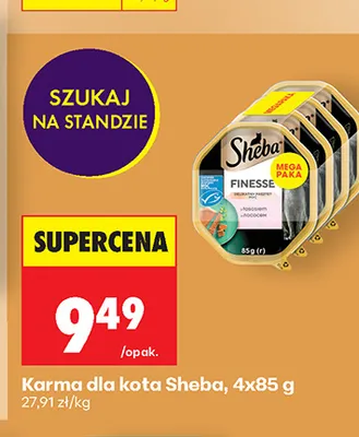 Karma dla kota Sheba 4-pak promocja w Biedronka