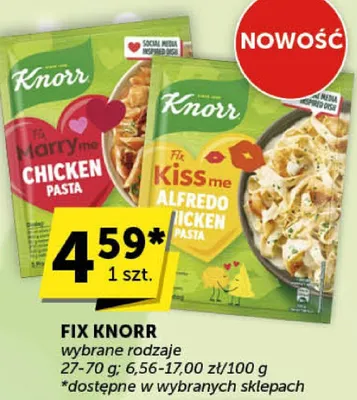Fix Knorr chicken pasta promocja w Groszek