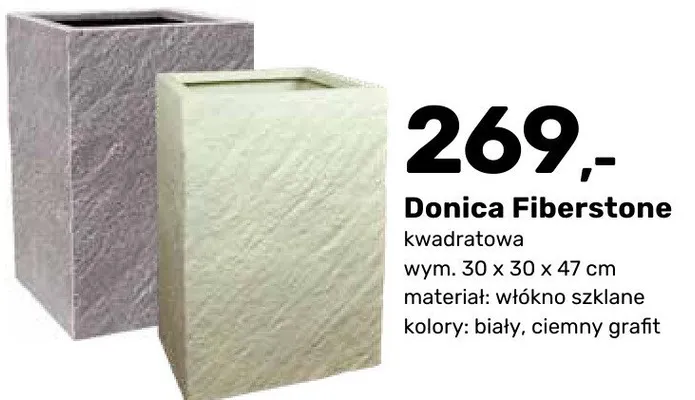 Donica Fiberstone kwadratowa promocja w Bricomarche