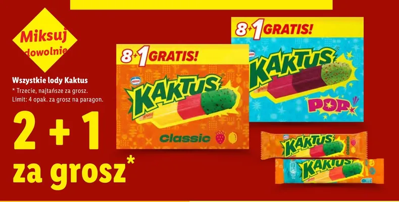 Lody Kaktus Classic 9-pak promocja w Lidl