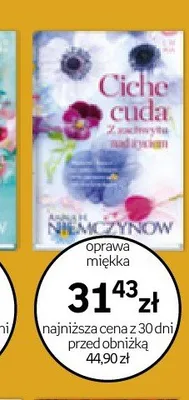 Książka Ciche cuda Anna H. Niemczynow oprawa miękka promocja w Empik