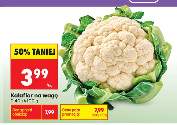 Kalafior na wagę promocja w Biedronka