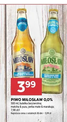 Piwo bezalkoholowe Miłosław Matcha & Yuzu promocja w Stokrotka