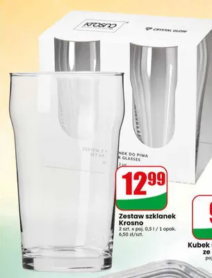 Zestaw szklanek Krosno 2-pak 0,5 l promocja w Dino
