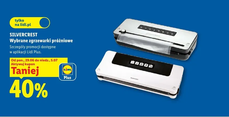 Zgrzewarki próżniowe Silvercrest promocja w Lidl