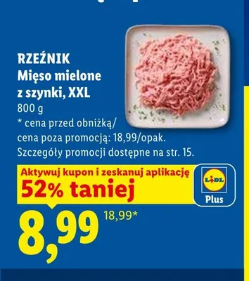 Mięso mielone z szynki XXL Rzeźnik promocja w Lidl