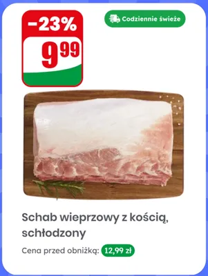 Schab wieprzowy z kością schłodzony promocja w Dino