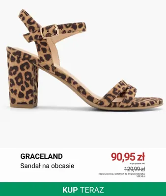Sandał na obcasie Graceland promocja w Deichmann