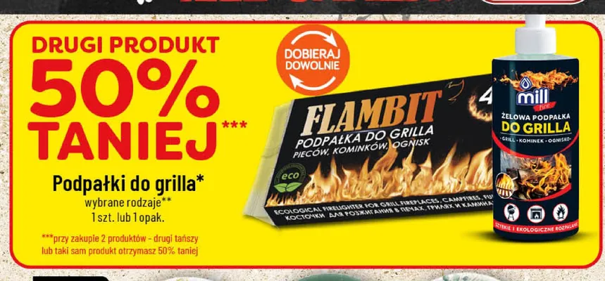 Żelowa podpałka do grilla Mill Fire promocja w POLOmarket