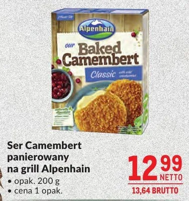 Ser Camembert panierowany na grill Alpenhain promocja w Makro