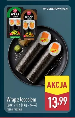 Wrap z łososiem promocja w Aldi