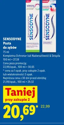 Pasta do zębów Sensodyne Kompletna Ochrona+ promocja w Lidl