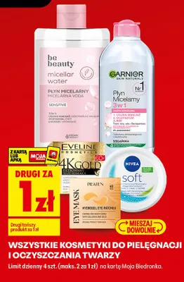 Wszystkie kosmetyki do pielęgnacji i oczyszczania twarzy be beauty, Garnier, Eveline, Nivea promocja w Biedronka