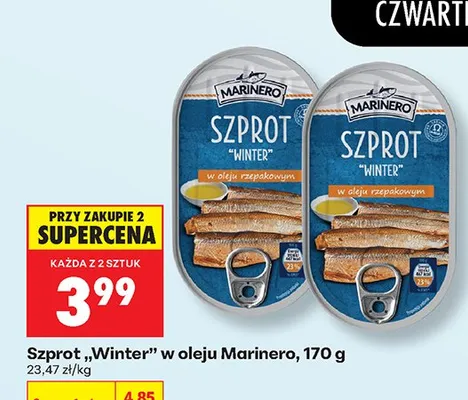 Szprot Winter w oleju rzepakowym Marinero promocja w Biedronka