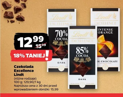 Czekolada Lindt Excellence Intense Orange promocja w Netto