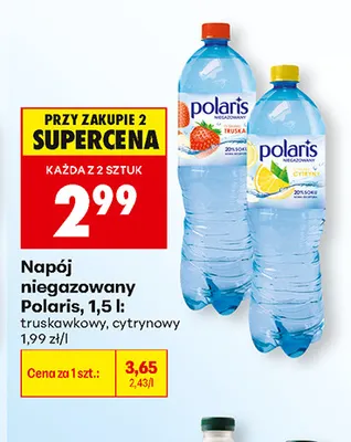 Napój niegazowany Polaris cytrynowy promocja w Biedronka