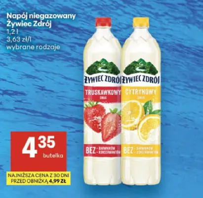 Napój niegazowany Żywiec Zdrój truskawkowy promocja w Delikatesy Centrum