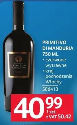 Wino PRIMITIVO DI MANDURIA 750 ML promocja w Selgros