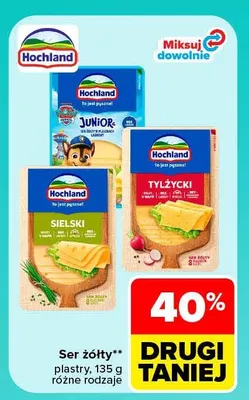 Ser żółty w plastrach Hochland promocja w Carrefour