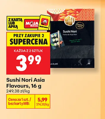 Sushi Nori Asia Flavours promocja w Biedronka
