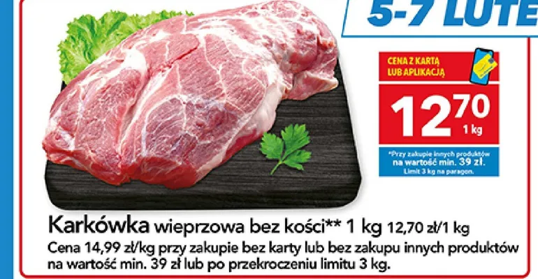 Karkówka wieprzowa bez kości promocja w LEWIATAN