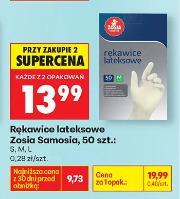 Rękawice lateksowe 50 szt. promocja w Biedronka