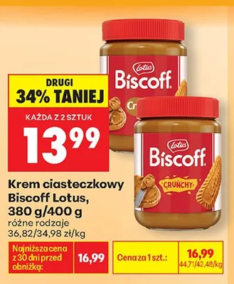 Krem ciasteczkowy Biscoff Lotus promocja w Biedronka