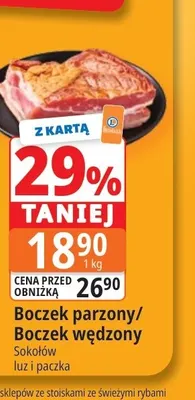 Boczek parzony Sokołów promocja w Leclerc